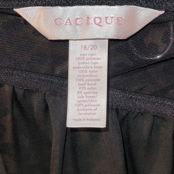 Cacique Mesh Babydoll Lingerie - Picture 7 of 9